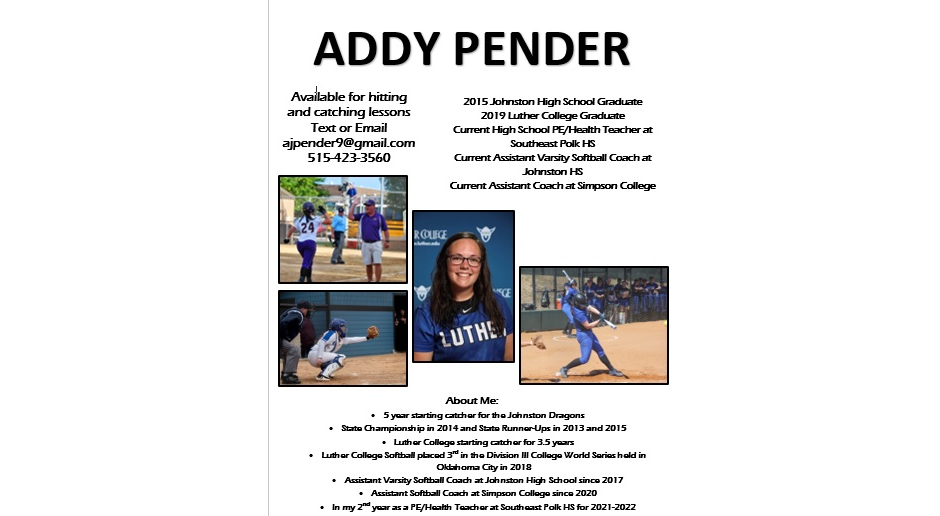 Lessons with Addy Pender